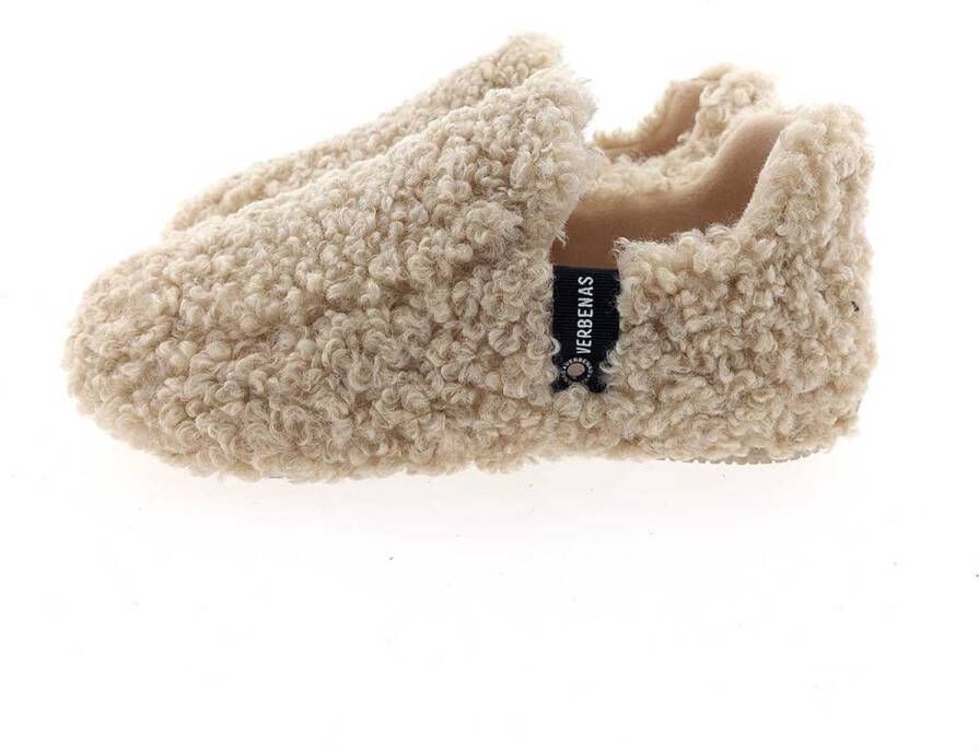 Verbenas Yuk Curly pantoffel beige