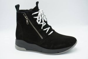 Verhulst 1451- Joyce zwart suede veter laarsje- H