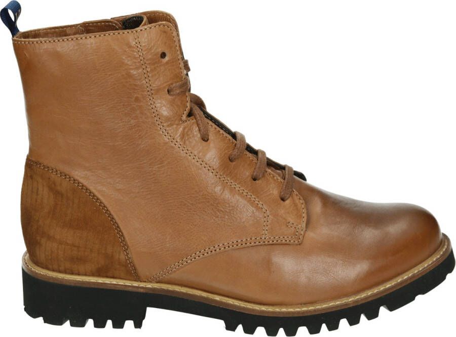 Verhulst 1457B~K~~~~~~~~~~~~~~~~~~~~~~~ Hoge sneakersVeterlaarzenDames veterschoenenDames sneakersHalf-hoge schoenen Cognac