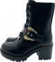 Versace Jeans Mia Dis S94 Veterboots Laarzen Met Veters Dames Zwart - Thumbnail 8