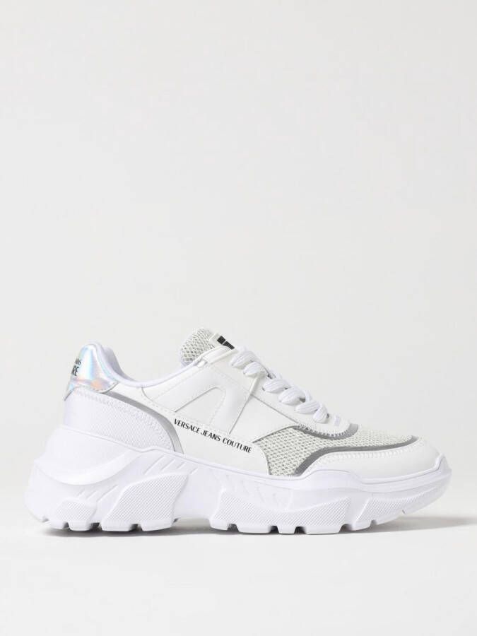 Versace Jeans Couture Chunky Sole Leather Sneakers Wo White