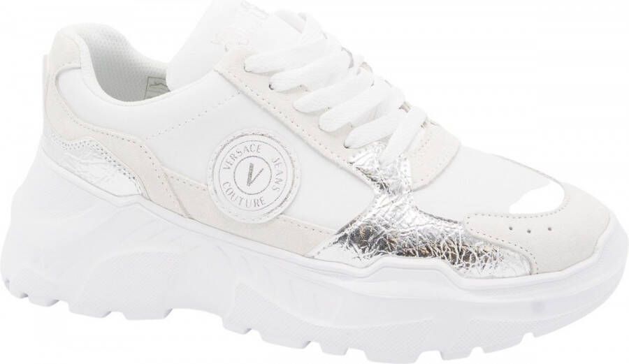 Versace Jeans Couture Schoenen Fondo SpeedTrack Dis. 2 leer+suede+gelamineerd gekraak Wit Dames