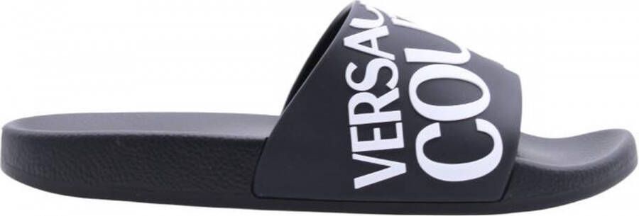 Versace Jeans Couture Fondo Slide Heren Slippers- Zwart