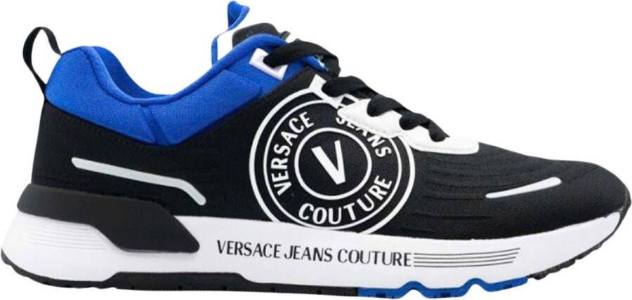 Versace Jeans Couture Zwarte heren sneakers met merklogo Black Heren