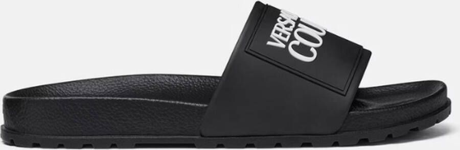 Versace Jeans Couture Logo Sliders Black Zwart Heren