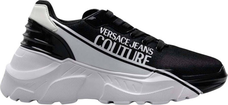 Versace Jeans Couture Sneakers Stijlvol Synthetisch Materiaal 5cm Hak Black Heren