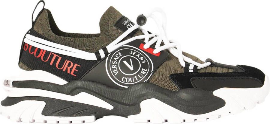 Versace Jeans Couture Premium Leren Sneaker met Rubberen Zool Multicolor Heren