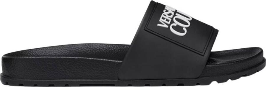 Versace Jeans Couture Logo Sliders Black Zwart