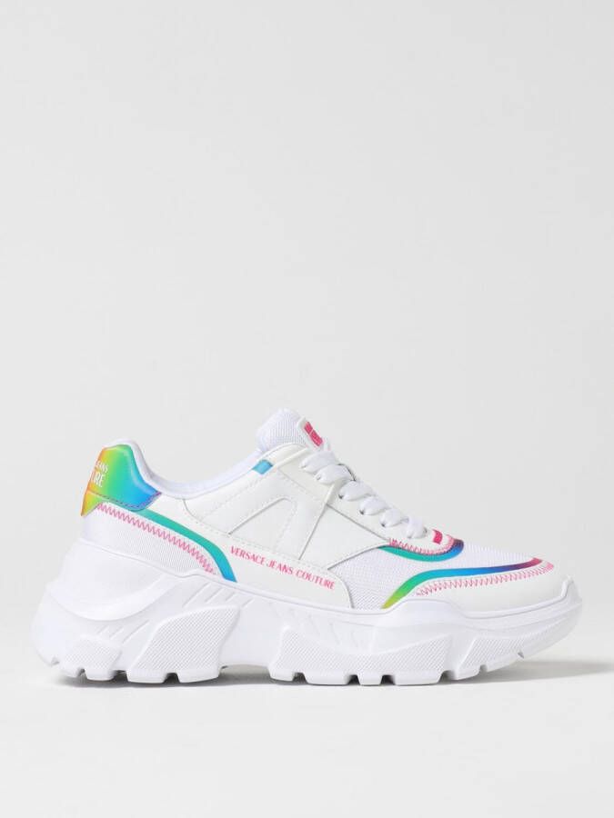 Versace Jeans Couture Rainbow Stitch Detail Chunky Sneakers Wo White