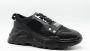 Versace Jeans Couture Lage profiel sneakers voor heren met gladde graaninzetten Black Heren - Thumbnail 1