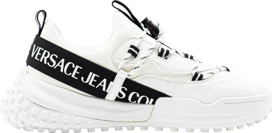 Versace Jeans Couture Logo Sneakers met Chunky Rubberen Zool White Heren