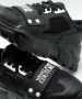 Versace Jeans Couture Speedtrack Zwarte Leren Mesh Sneakers Black Heren - Thumbnail 1