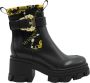 Versace Jeans Couture Slip-On Enkellaarzen met Versace Gesp Black Dames - Thumbnail 1
