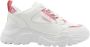 Versace Jeans Couture Witte leren damesschoenen met roségouden logo White Dames - Thumbnail 1