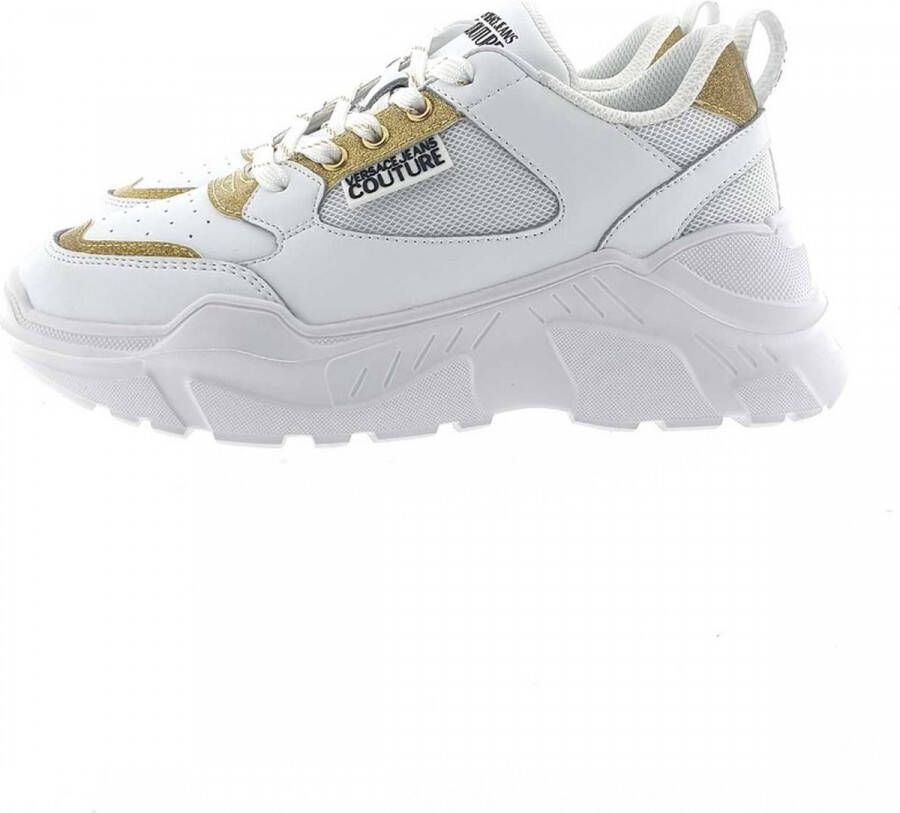 Versace Jeans Couture Witte Leren en Stoffen Sneakers White Dames - Foto 1