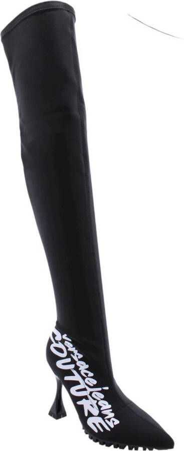 Versace Jeans Couture Prachtige Hoge Laarzen voor Modieuze Vrouwen Black Dames