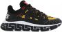 Versace Trigreca sneakers met barokprint heren polyamide Kurk polyurethaan rubber 39.5 Zwart - Thumbnail 1