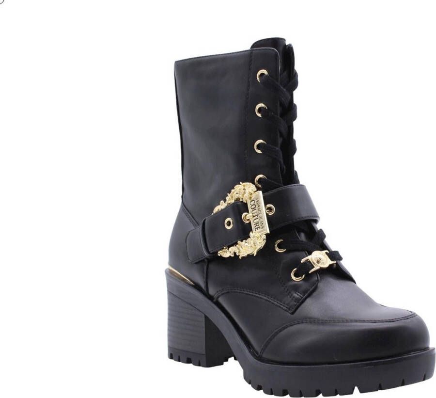 Versace Jeans Mia Dis S94 Veterboots Laarzen Met Veters Dames Zwart