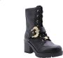 Versace Jeans Mia Dis S94 Veterboots Laarzen Met Veters Dames Zwart - Thumbnail 2