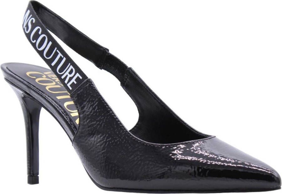 Versace Jeans Couture Verhoogde hakken muiltjes voor vrouwen Black Dames