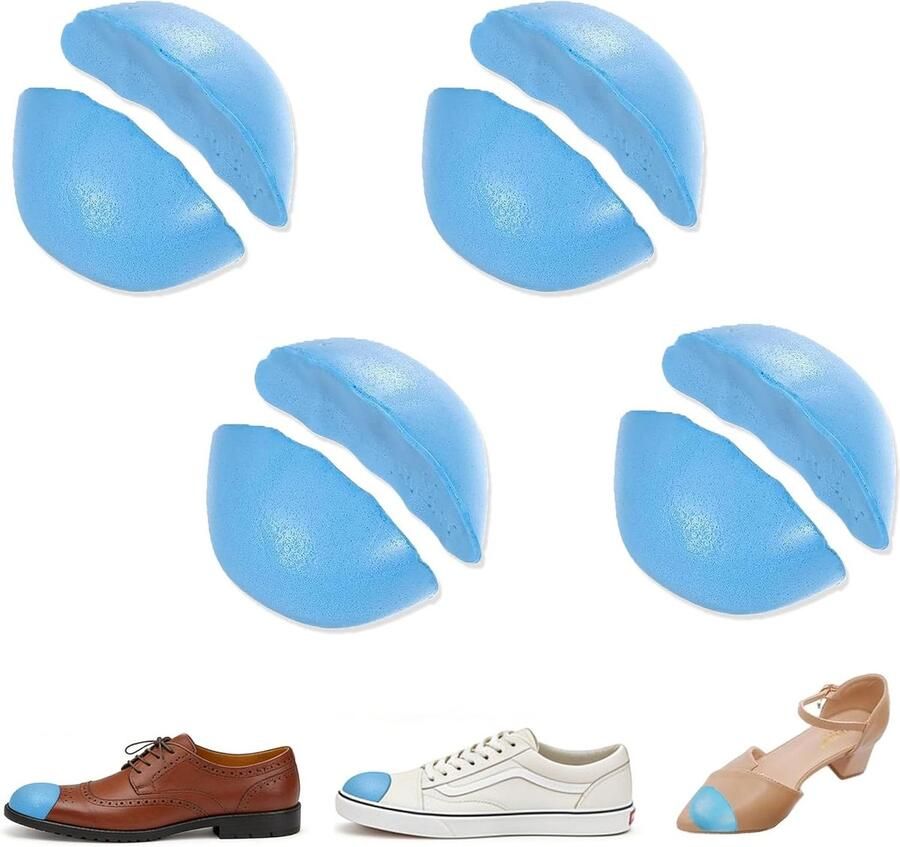 Verstelbare schoenvullers voor te grote schoenen Uniseks schoenverkleiners met zachte schuimrubberen inzetstukken voor hoge hielen voetpijnverlichting en comfort (medium blauw)