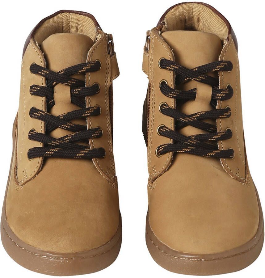 Vertbaudet Boots voor jongens uit de kleutercollectie van leer met rits en elastische veters