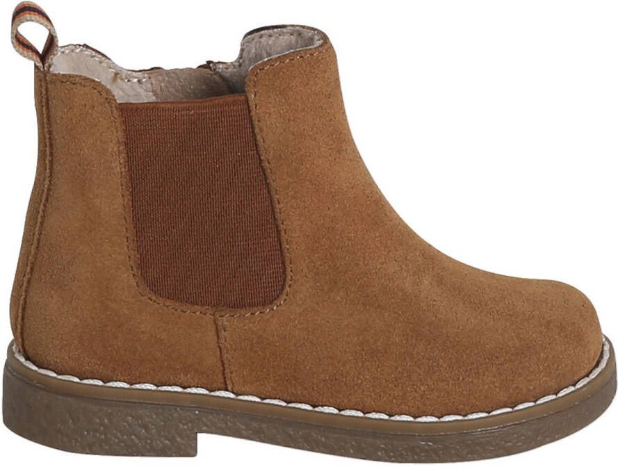 Vertbaudet Gezipte en elastische leren boots voor babymeisjes