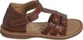 VERTBAUDET Leren kindersandalen met klittenband kleutercollectie bruin - Bruin