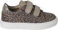 VERTBAUDET Leren kindersneakers met klittenband kleutercollectie beige bedrukt - Beige