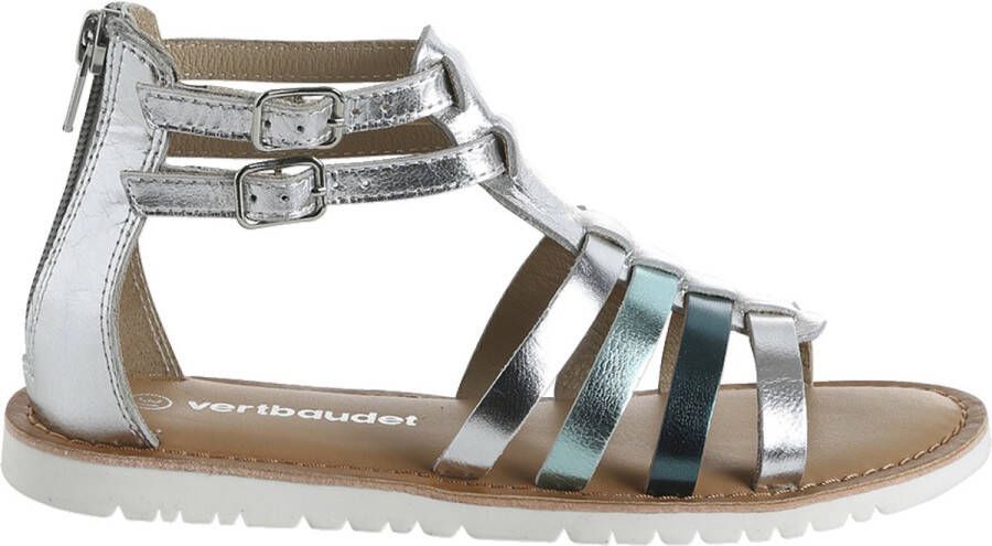 Vertbaudet Sandalen met bandjes in spartaanse stijl van leer voor kinderen