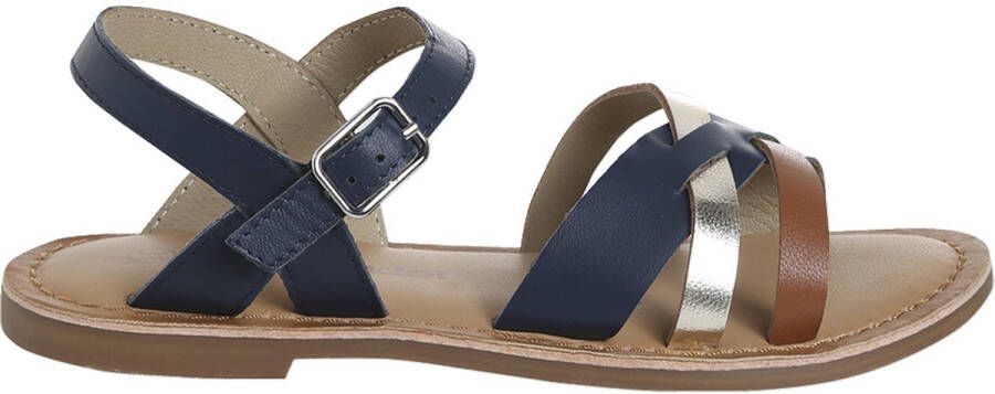 Vertbaudet Sandalen met fantasiebandjes van leer voor kinderen