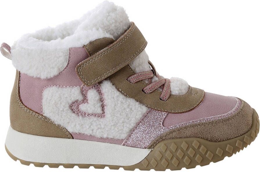 Vertbaudet Synthetische gevoerde baskets voor meisjes elastische veters en klittenband collectie voor de kleuterschool