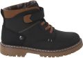 VERTBAUDET Synthetische jongens boots met elastische veters en klittenband collectie kleuterschool zwart - Zwart