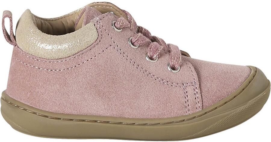 VERTBAUDET Baby eerste stapjes veterschoenen van soepel leer rozen