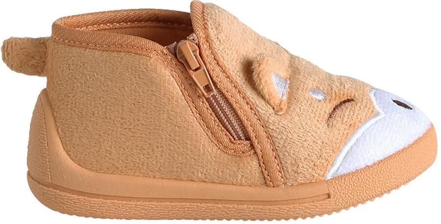 VERTBAUDET Canvas sloffen met rits voor baby's beige