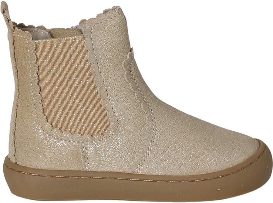 Vertbaudet Chelsea boots met rits en elastiek van leer voor baby