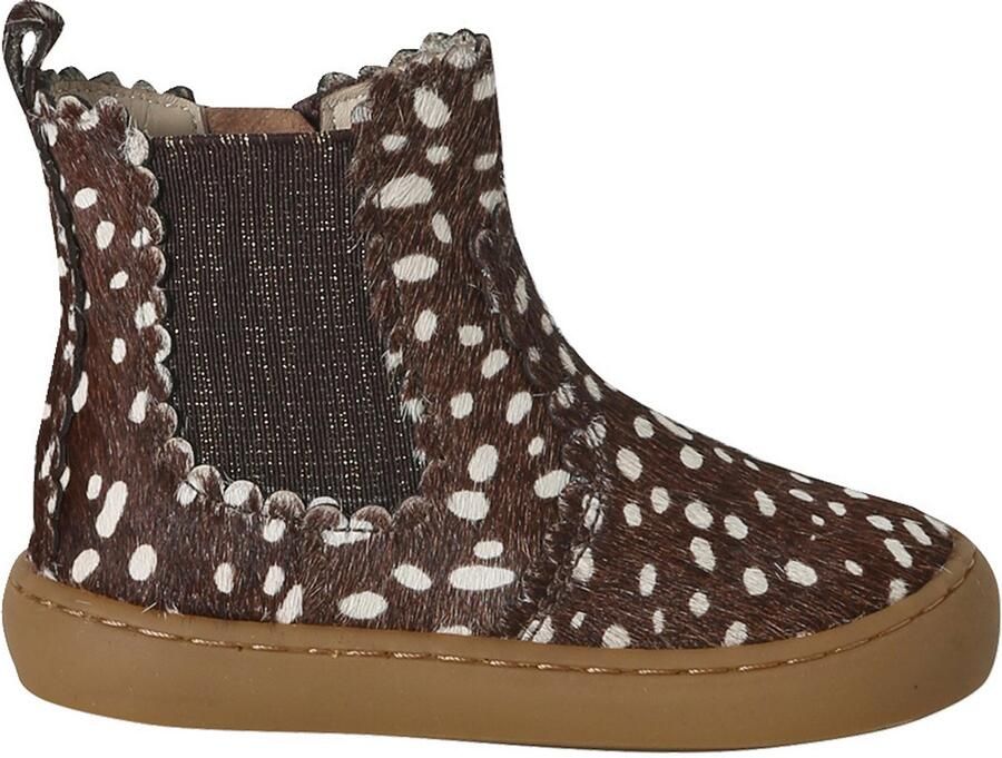 Vertbaudet Chelsea boots met rits en elastiek van leer voor baby