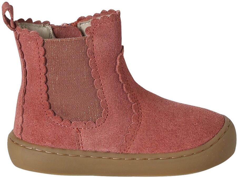 Vertbaudet Chelsea boots met rits en elastiek van leer voor baby