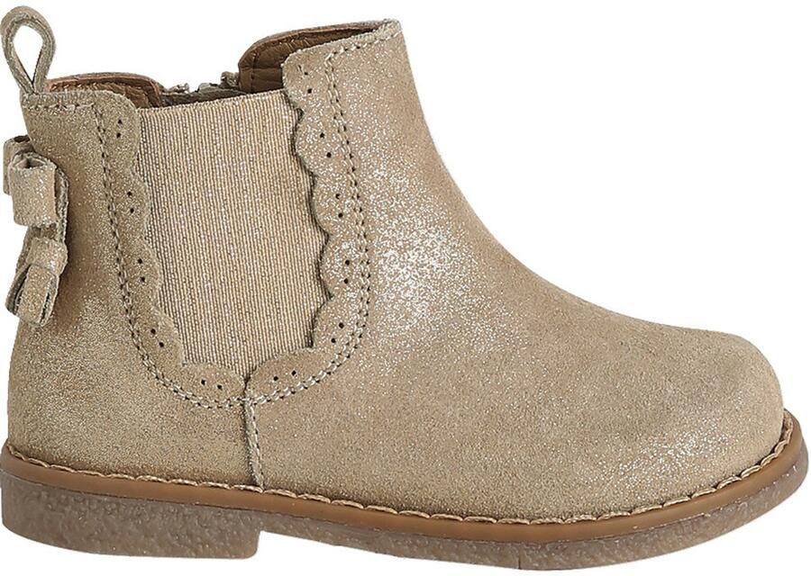 VERTBAUDET Eerste stap schoenen baby boots leer goudgeel