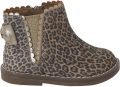 VERTBAUDET Elastische leren laarsjes voor meisjesbaby's beige bedrukt - Beige