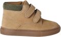 VERTBAUDET Halfhoge jongenssneakers in gekrast leer beige - Beige