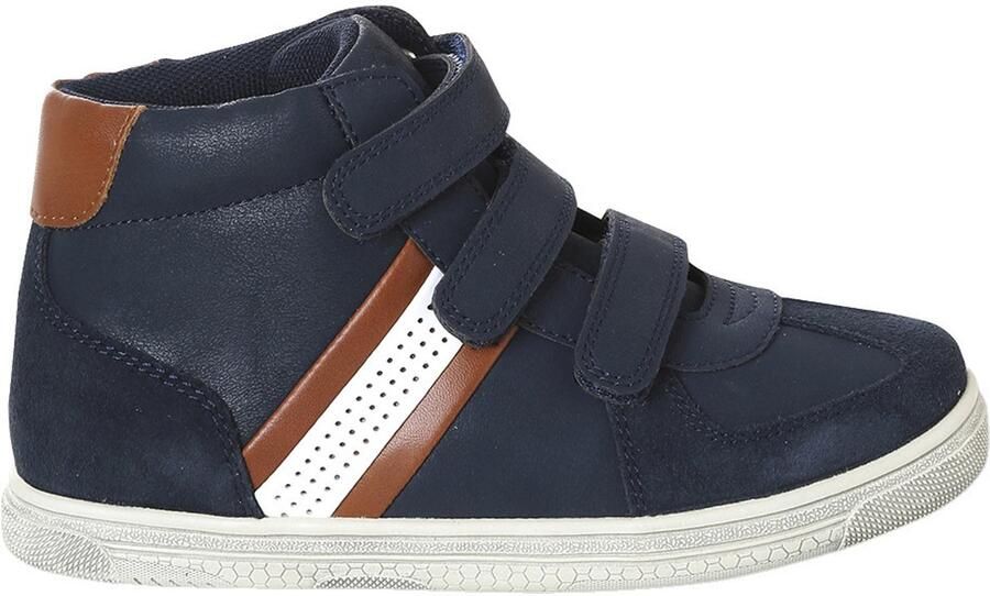 VERTBAUDET Hoge baskets met klittenband voor jongens kleuterschoolcollectie marineblauw