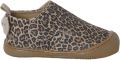 VERTBAUDET Klittenband baby slofjes van soepel leer beige bedrukt - Beige