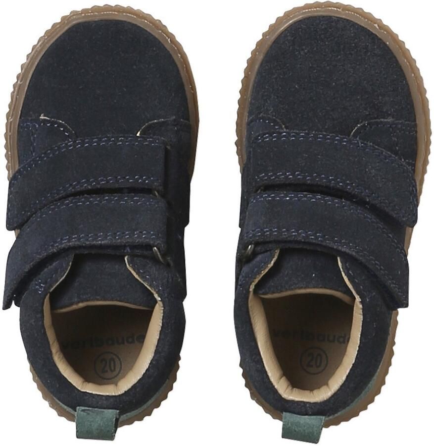 VERTBAUDET Lederen bottines met klittenband voor jongensbaby''s marineblauw