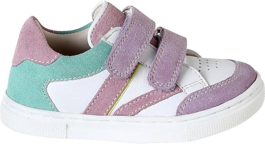 VERTBAUDET Leren baskets met klittenband voor baby's veel paars