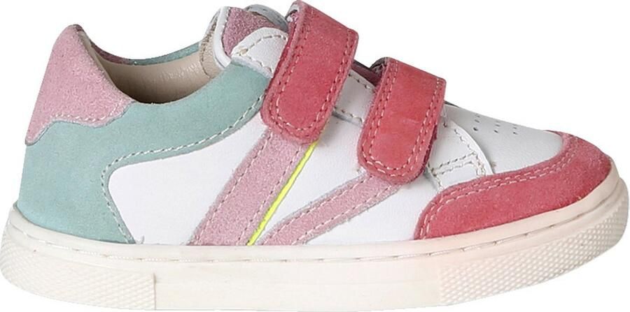 VERTBAUDET Leren baskets met klittenband voor baby's veel wit