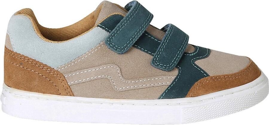 VERTBAUDET Leren jongenssneakers met klittenband veel bruin