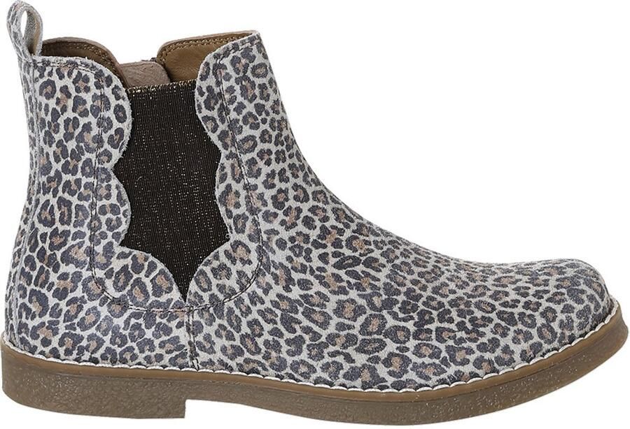 Vertbaudet Leren meisjeslaarzen met rits en elastiek