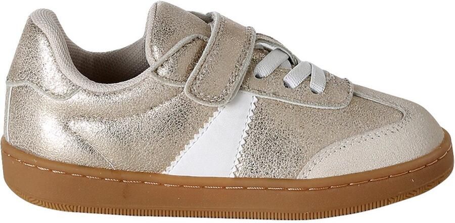 VERTBAUDET Meisjes sneakers synthetisch met klittenband goud