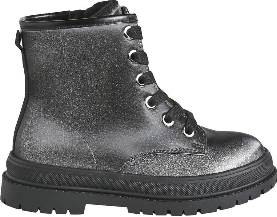 VERTBAUDET Meisjesboots met veters en rits zilver